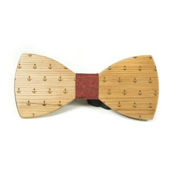 Gorgeous Wood Bowtie Modgoo Anker Red father s day - Picture 2 of 6